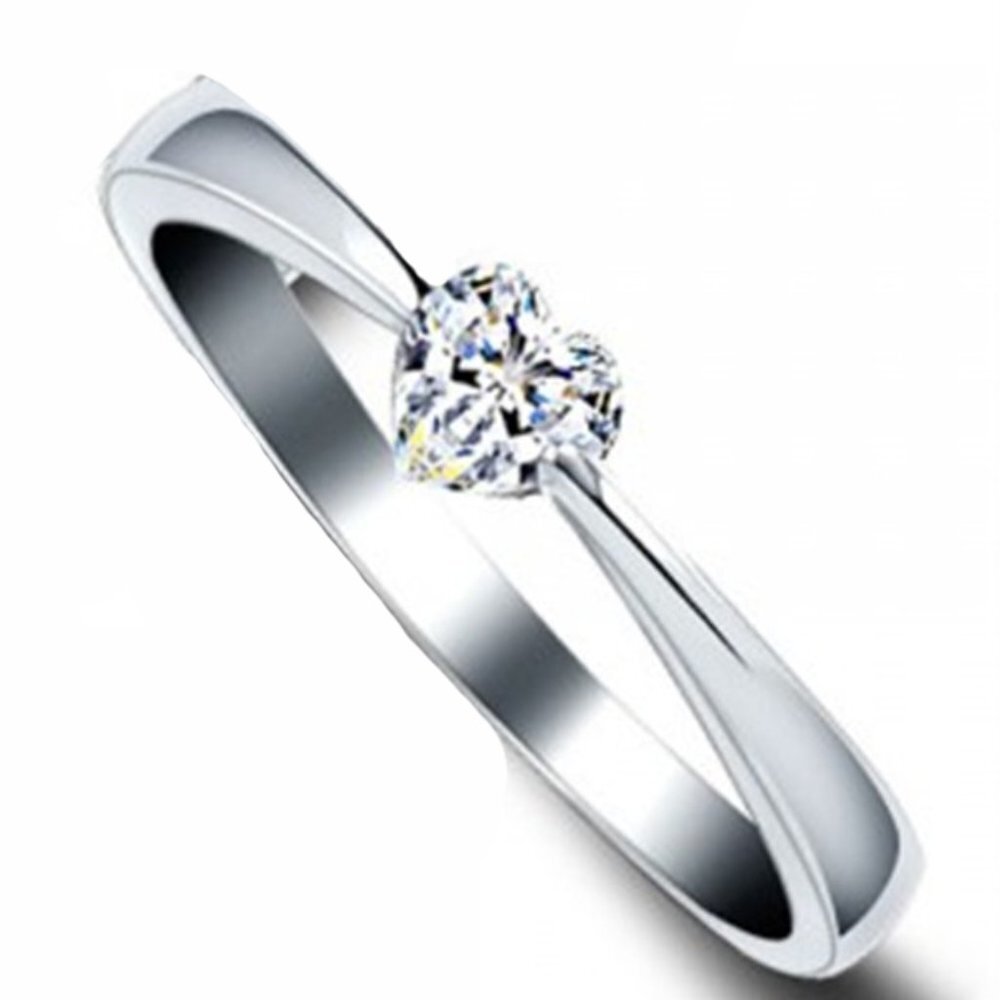 💝925 Silver Plated CZ Heart Ring, GPMB1392